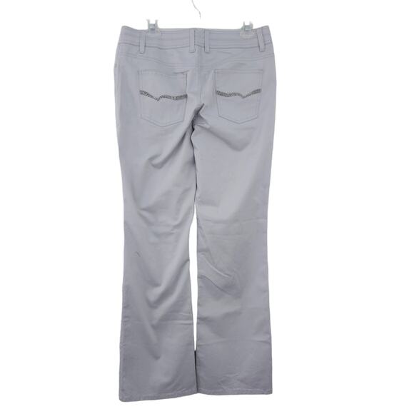 NEW Chico's Platinum Size 1.5 (Medium/10) Gray Chino Bootcut Pants Casual Work - Picture 2 of 4